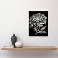 thumbnail image 2 of A Single Marigold Flower Black and White Linocut Unframed Wall Art Print Poster Home Decor Premium, 2 of 3