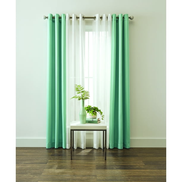 Better Homes and Gardens Textured Twill Weave and Sheer Window Curtain