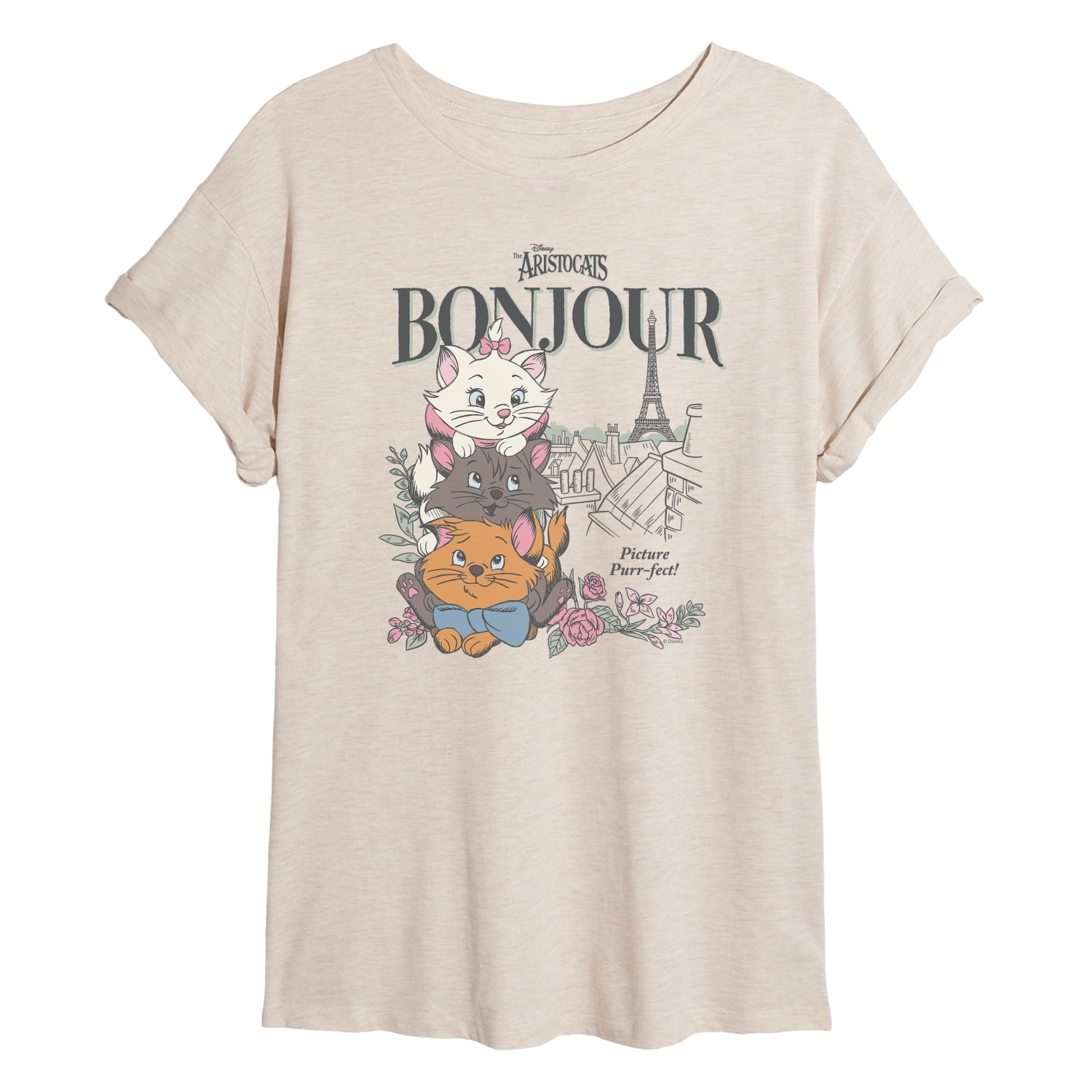 Hello Kitty Women's Cotton Graphic Skimmer Tee with Embroidery