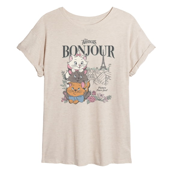 Aristocats - Bonjour Oversized Graphic T-Shirt