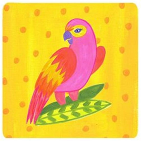 Bird - Parrot Foam Coasters - Set Of 4, 3.5 x 3.5 In.