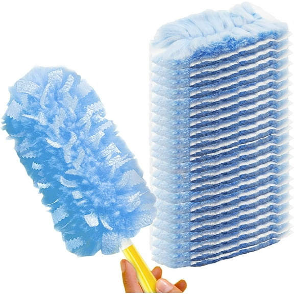 30 Count Duster Refills,360° Thickened Kit Disposable Microfiber Feather Dusters for Office,Window and Furniture Cleaning