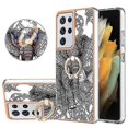 thumbnail image 1 of Funda para Samsung Galaxy S21 Ultra 5G con galvanoplastia de doble cara IMD y soporte para anillo (sonrisa), 1 of 5
