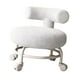 thumbnail image 5 of Taburete bajo con ruedas Asiento bajo con ruedas Asiento giratorio Silla móvil para Blanco, 5 of 9
