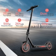 Electric Scooter for Adults - 500W Motor 10 Tires, up to 25MPH and 25Miles E Scooter