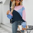 thumbnail image 5 of Femmes Pull à Manches Longues en Vrac Hiver Chaud Tricotés Pulls Patchwork Pulls, 5 of 5