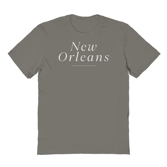 New Orleans Louisiana Graphic Charcoal Men's Cotton T-Shirt