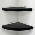 thumbnail image 3 of Mainstays 9.45" Wood Round Corner Floating Shelf, Set of 2, Black, 3 of 8