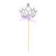 thumbnail image 2 of 10 Uds Corona Pastel Cupcake Topper Con Lazo Con Cinta Fiesta Cumpleaños Postre Decoración Plata, 2 of 5