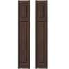 Cottage Style Raised Panel Shutters in Federal Brown - Set of 2 (12 in. W x 1 in. D x 67 in. H (9.4 lbs.))