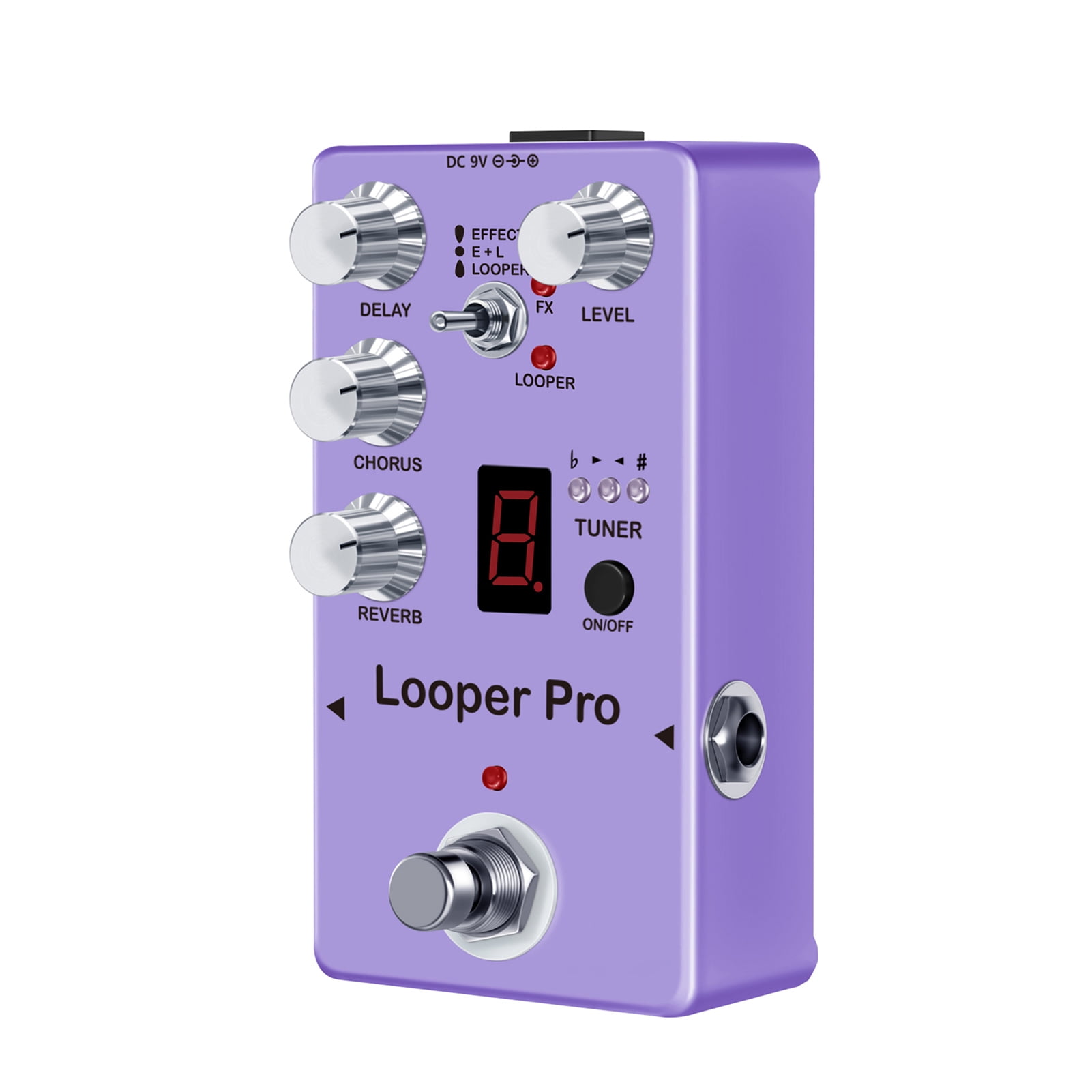 Guitar Effector Guitar RE-05 Loop Guitar Effector Looper Tuner Mini Guitar Looper Effect Pedal Full Metal Shell with Reverb Chorus Delay Effects