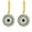 Yellow Gold, variant on Evil Eye Earrings 925 Sterling Silver Round Evil Eyes Earrings with French Buckle Protection Devil Amulet Gifts for Women