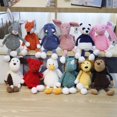 thumbnail image 1 of Baby Elephant Lion Fox Rabbit Pig Panda Duck Monkey Soft Stuffed Toys Cute Torest Animal Plush Toy For Kids Stripe1pcs random15cm He Qiyong unisex, 1 of 1