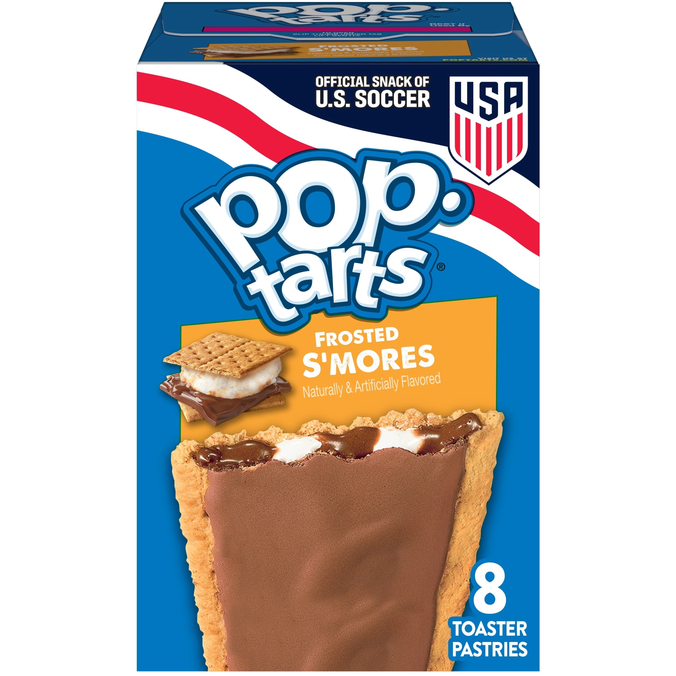 (3 pack) Pop-Tarts Frosted S'mores Toaster Pastries, Breakfast Foods, Shelf-Stable, 13.5 oz (8 Count)