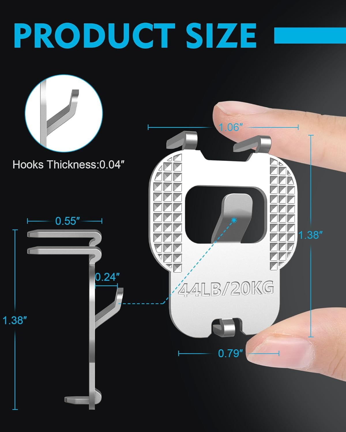 Claw Drywall picture hangers - No Damage Heavy Duty Wall Hanger for Art exhibitions, photographs, posters, offices, Christmas decorations, and other settings.