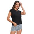 thumbnail image 3 of Womens Solid Knitted Sleeveless Button Vest Round Neck Sweater Casual Pullover Thin Tank Tops, 3 of 5