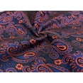 thumbnail image 3 of Paisley Mens Tie Blue Red Wedding Accessories Big and Tall for Suits, 3 of 4