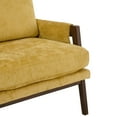 thumbnail image 3 of Roundhill Furniture Kelly Mid-Century Modern Velvet Accent Armchair, Yellow, 3 of 6