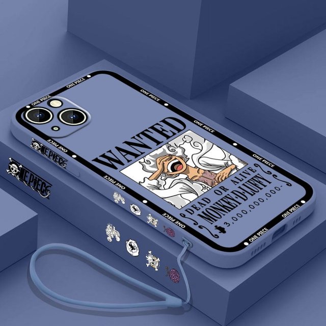 Ones Pieces Luffys Gear 5 Phone Case For Apple iPhone 15 14 13 12 11 Pro Max Plus 8 7 SE Liquid Left Rope Capa Cover