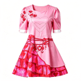 thumbnail image 2 of Pink Princess Dress Cosplay Costume, Rise of Red Halloween Costumes Outfit, Midi Dress Movie Character for Halloween Cosplay Party Masquerade, 110, 2 of 8