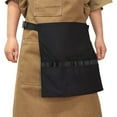 thumbnail image 5 of Bxaolu Waitress Apron Server Apron with Multiple Pockets, Half Apron with Adjustable Belt for Waitress, Waiter, Women Men Server, Waist Apron for Restaurant, Bistro, Kitchen, Black, 5 of 9