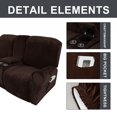 thumbnail image 2 of SHANNA Stretch 8-Piece Velvet Sofa Slipcover, Brown, 2 of 10