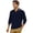 Navy, variant on IWRICH Men’s Casual Polo Shirts Long Sleeve Button up Collared Pullover Tops Business Classic Workwear White XL