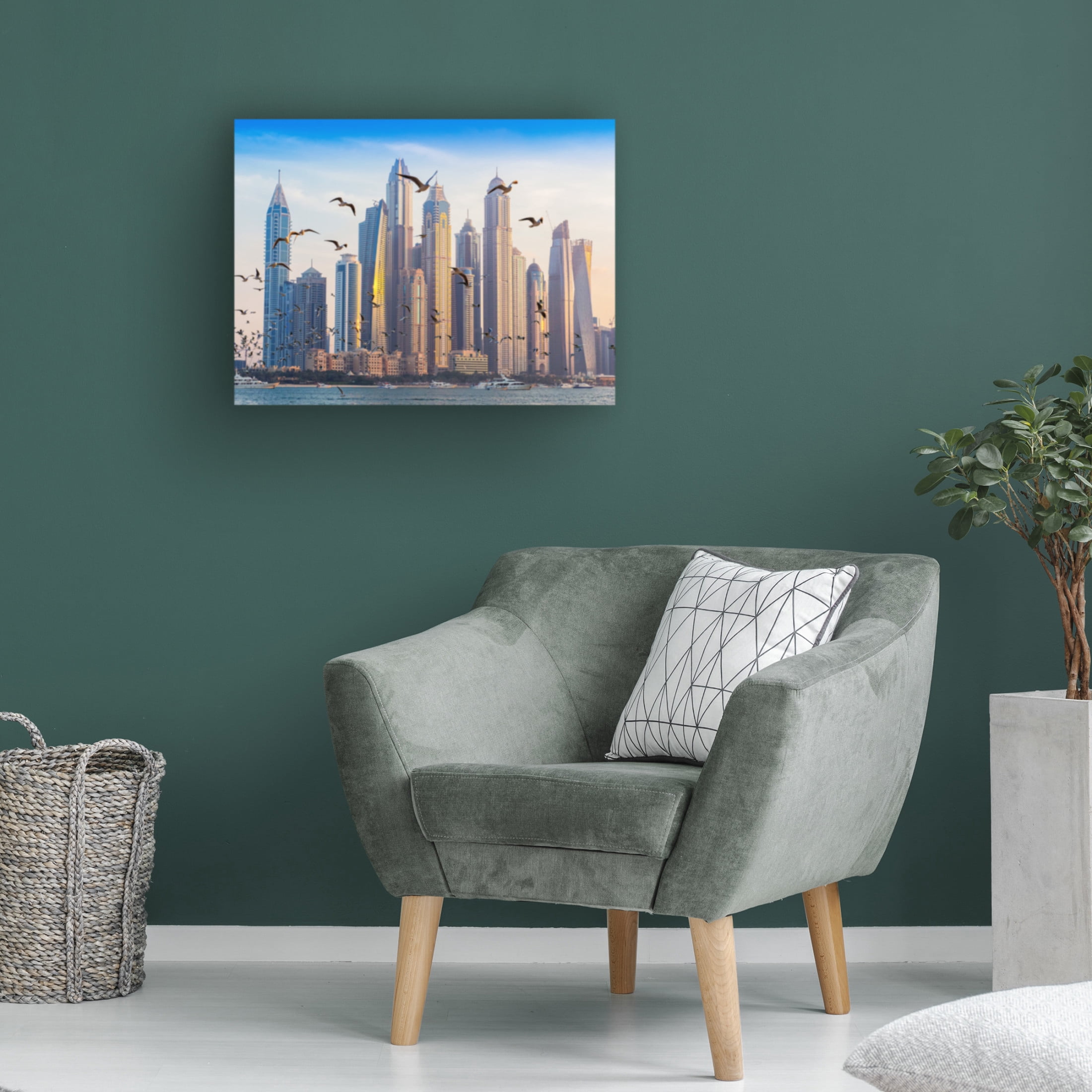 Canvas Wall Art - Liza Simonsson 'Birds View' Wall Art for Living Room, Bedroom, or Office Décor by Trademark Fine Art - 47 x 35 Inches