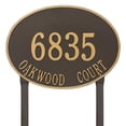 thumbnail image 1 of Whitehall 2929OG Hawthorne Oval - Estate Lawn - Two Line- Bronze/Gold, 1 of 1