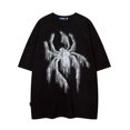 thumbnail image 1 of Men's Trendy Casual Crew Neck Graphic T-shirt With Exquisite Spider Prints, Street Style For Summer Daily Wear, 1 of 6
