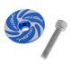thumbnail image 1 of Receptor de dirección para bicicleta de montaña y carretera CNC con tapa superior Ciclón azul, 1 of 8