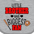 thumbnail image 4 of Inktastic Little Brother and Biggest Fan Baseball Glove and Bat Boys Baby Bib, 4 of 4