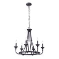 thumbnail image 2 of 53726-FB Craftmade Lighting Marlowe - Six Light Chandelier - 24 inches wide by 26.38 inches high-Flat Black Finish    -Traditional Installation, 2 of 3