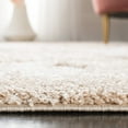 thumbnail image 6 of SAFAVIEH Florida Teodor Floral Shag Area Rug, Grey/Beige, 4' x 4' Round, 6 of 10