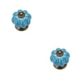 thumbnail image 4 of Langgg Céramique Boutons de Porte de Citrouille Armoire Tirer Poignée Rétro Décoratif Poignée Salon Réparation Quincaillerie Bleu 2Set, 4 of 6