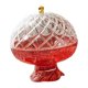 thumbnail image 5 of Plato frutero elegante y elevado para decoración de mesa, bombonera europea con drenaje. Rojo transparente, 5 of 9