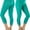 Green, variant on Women's Rhinestone Accent Ruched Capri Leggings
