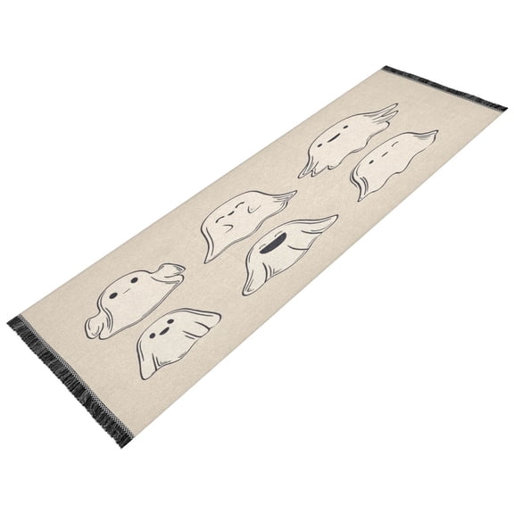 Vintage Modern Runner Rug,Non Slip Machine Washable 72"x23.5" Polyester Material Pet-Friendly Durable,Applicable to Entryway Rug Living Room Rug Art Ghost