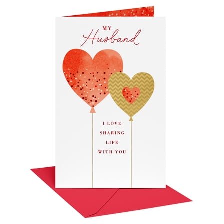 American Greetings Valentine's Day Card for Husband (Heart Balloons)