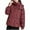 Wine, variant on Patlollav Womens Winter Parkas Solid Color Hooded Thick Casual Coats Long Sleeve Cotton Jacket