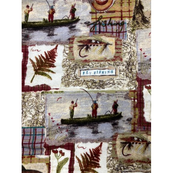 Pre-Made Window Covering or Pillow Cover Fishing