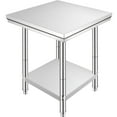 thumbnail image 1 of VEVOR Stainless Steel Work Table 24 x 24 x 32 Inch Commercial Kitchen Prep & Work Table Heavy Duty Prep Worktable Metal Work Table with Adjustable Feet for Restaurant, Home and Hotel, 1 of 9
