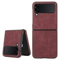 thumbnail image 2 of TECH CIRCLE for Samsung Galaxy Z Flip 4 6.7" 2022 Folding Case, Lightweight Premium PU Leather Heavy Duty Full Body Protective Case for Samsung Z Flip 4 Ladies & Women & Men, Winered, 2 of 8