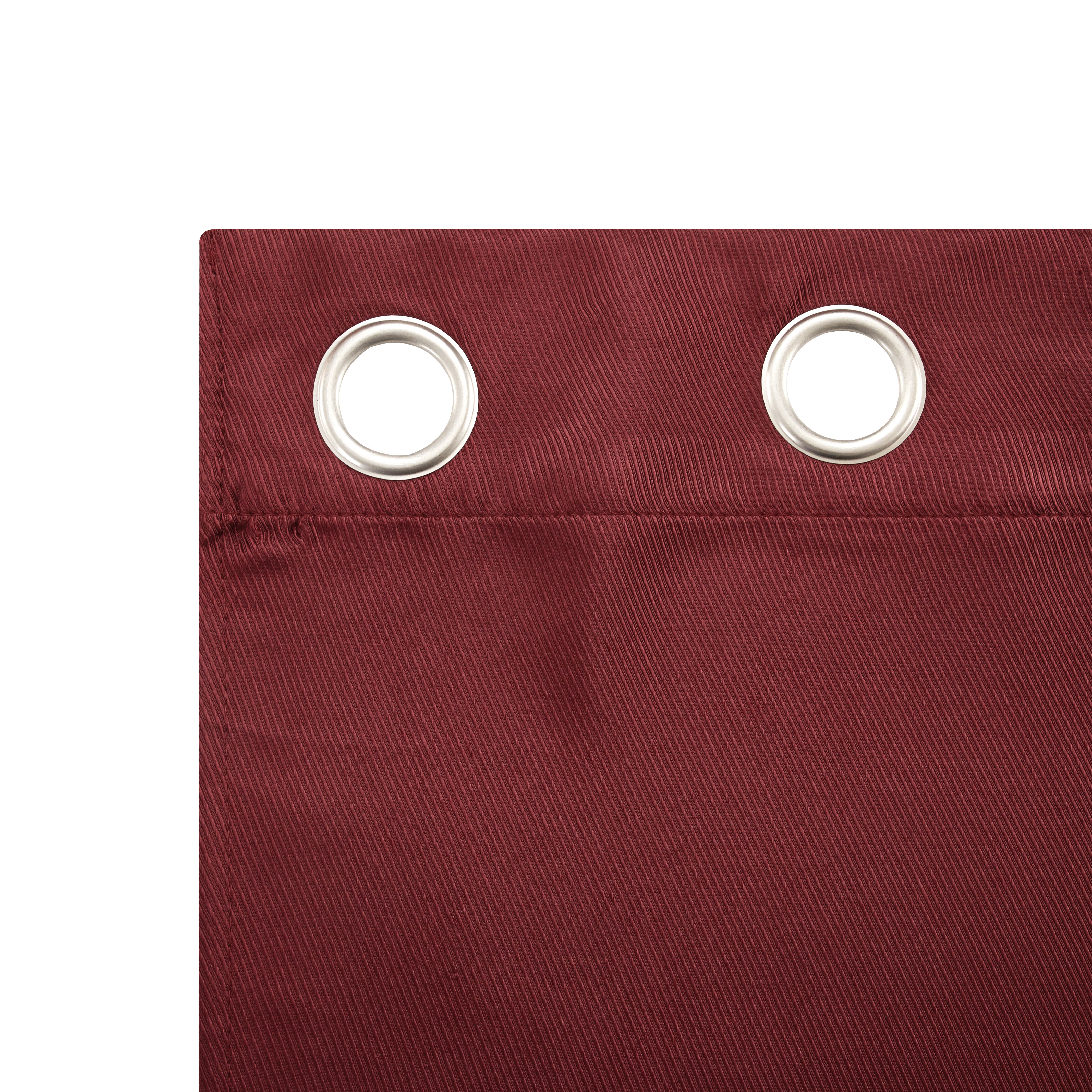 Better Homes & Gardens Maroon Embroidered Lattice Sheer & Twill Weave 4 Piece Curtain Set, 63"