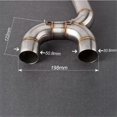 thumbnail image 2 of Removable Stainless Steel Motorcycle Exhaust Middle Pipe Link Connect For Yamaha FZ6 FZ6N FZ6S 20042009, 2 of 5
