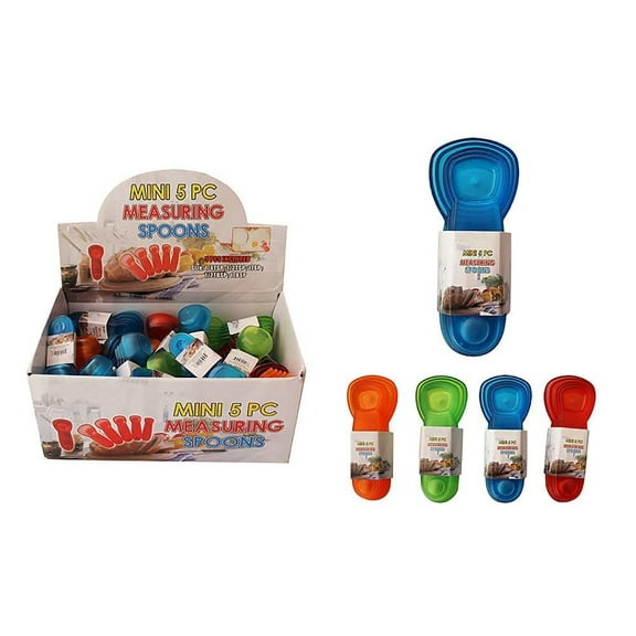 Diamond Visions 01-1447 Mini 5 pc Color Measuring Spoon Set Asstd Colors(3 Sets)