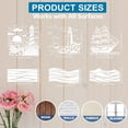 thumbnail image 5 of 6pcs Lighthouse Sea Wave Stencil 11.8×11.8/11.7×8.3inch Nautical Ocean Ship Stencils Reusable Island Lighthouse Sunset Wave Template for Painting on Wood Wall Fabric Home Decor Mixed Color, 5 of 9