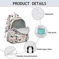 thumbnail image 4 of Husky Dog Flower Floral Backpack for School,Cute School Bag,Schoolbag with Adjustable Shoulder Straps & Padded Back,13.4"x11"x4.7", 4 of 6