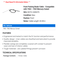thumbnail image 2 of Front Parking Brake Cable - Compatible with 1963 - 1965 Mercury Comet 1964, 2 of 2