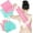 Pink, Light Blue, Green, variant on Lsupdaol 4 Pack Exfoliating Washcloth Back Scrubber Set, 2 Exfoliating Body Scrubber Nylon Back Body Scrub Towel, 2 Pairs Shower Gloves for Women Men Bath Shower Exfoliation(Pink, Light Blue, Green)